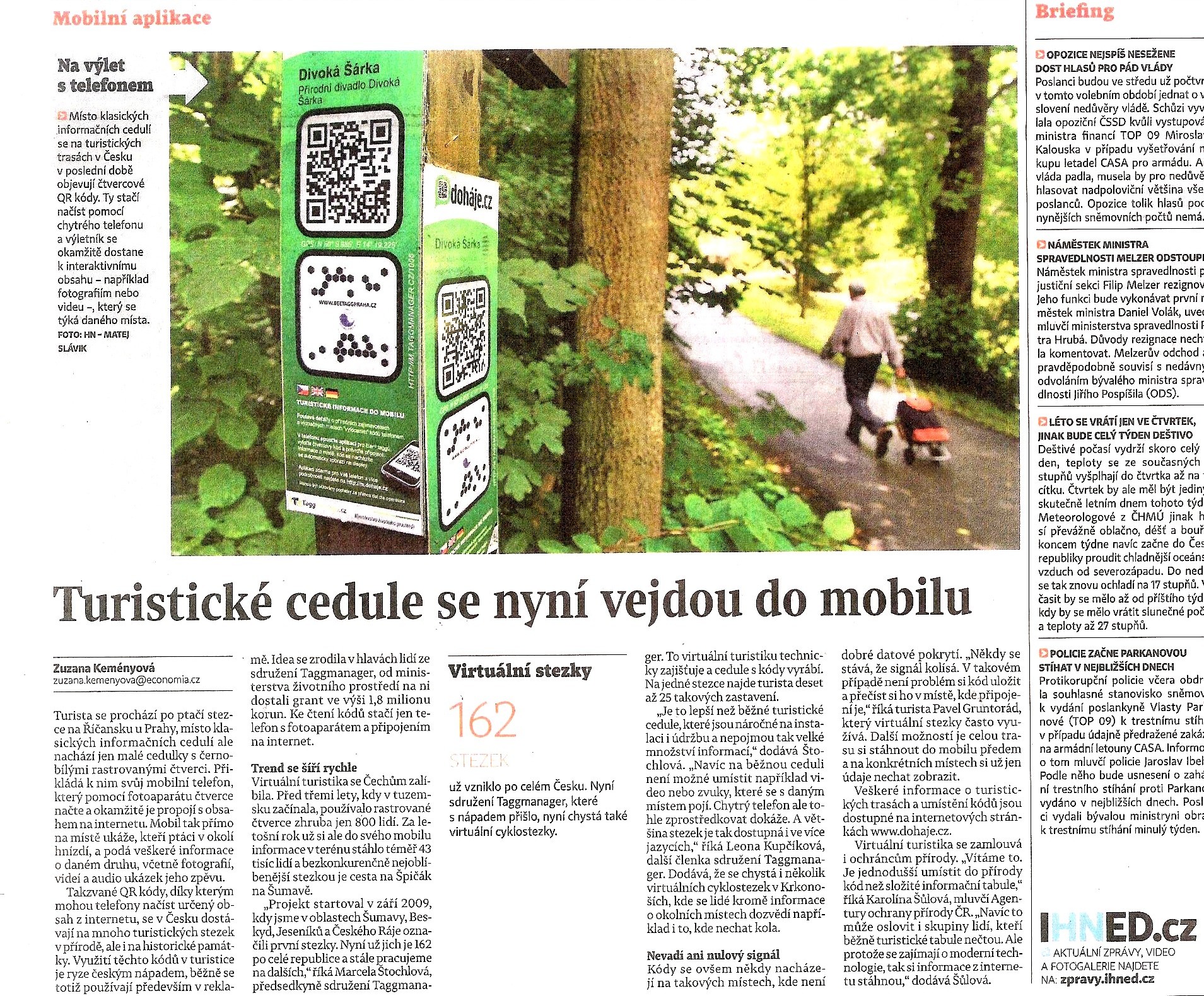 Turisticke cedelu se nyní vejdou do mobilu Turisticke cedelu se nyní vejdou do mobilu